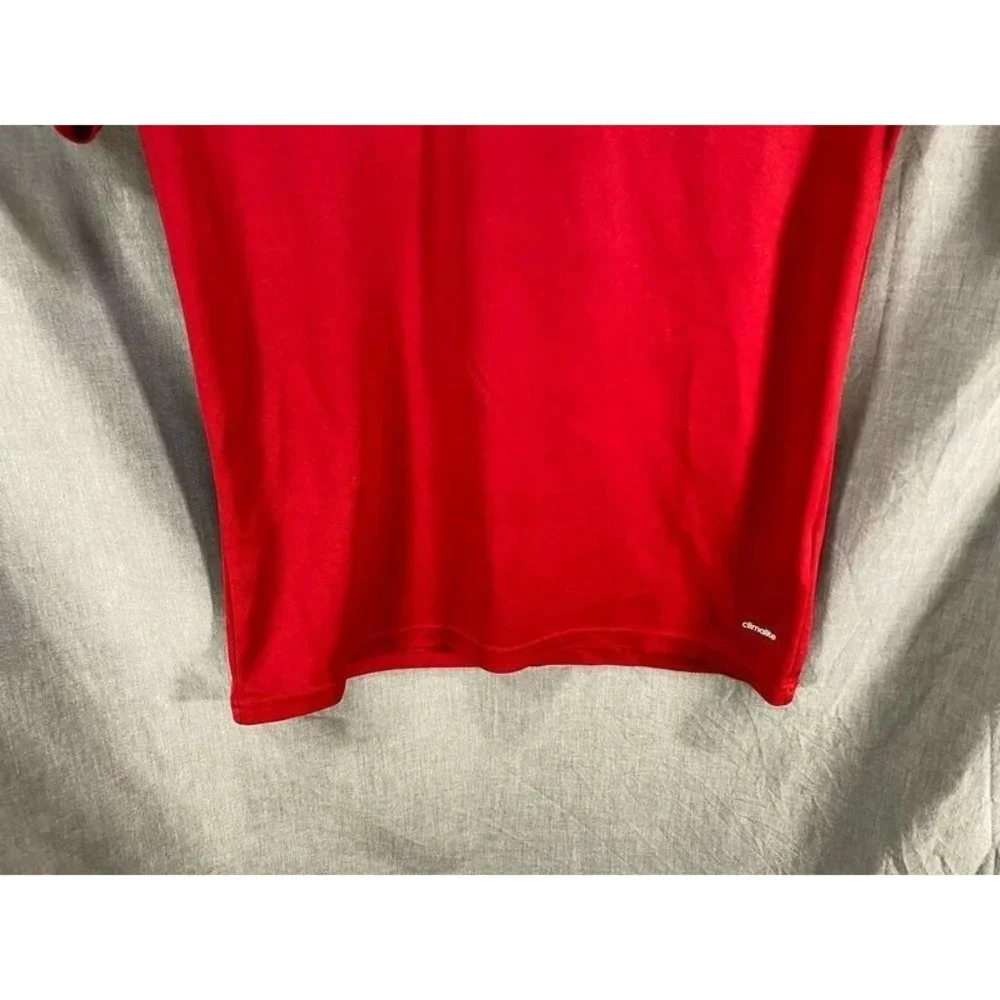 Cutter Ridge Soccer Adidas Polo Shirt Adult Small Red Short Sleeve Pullover Mens